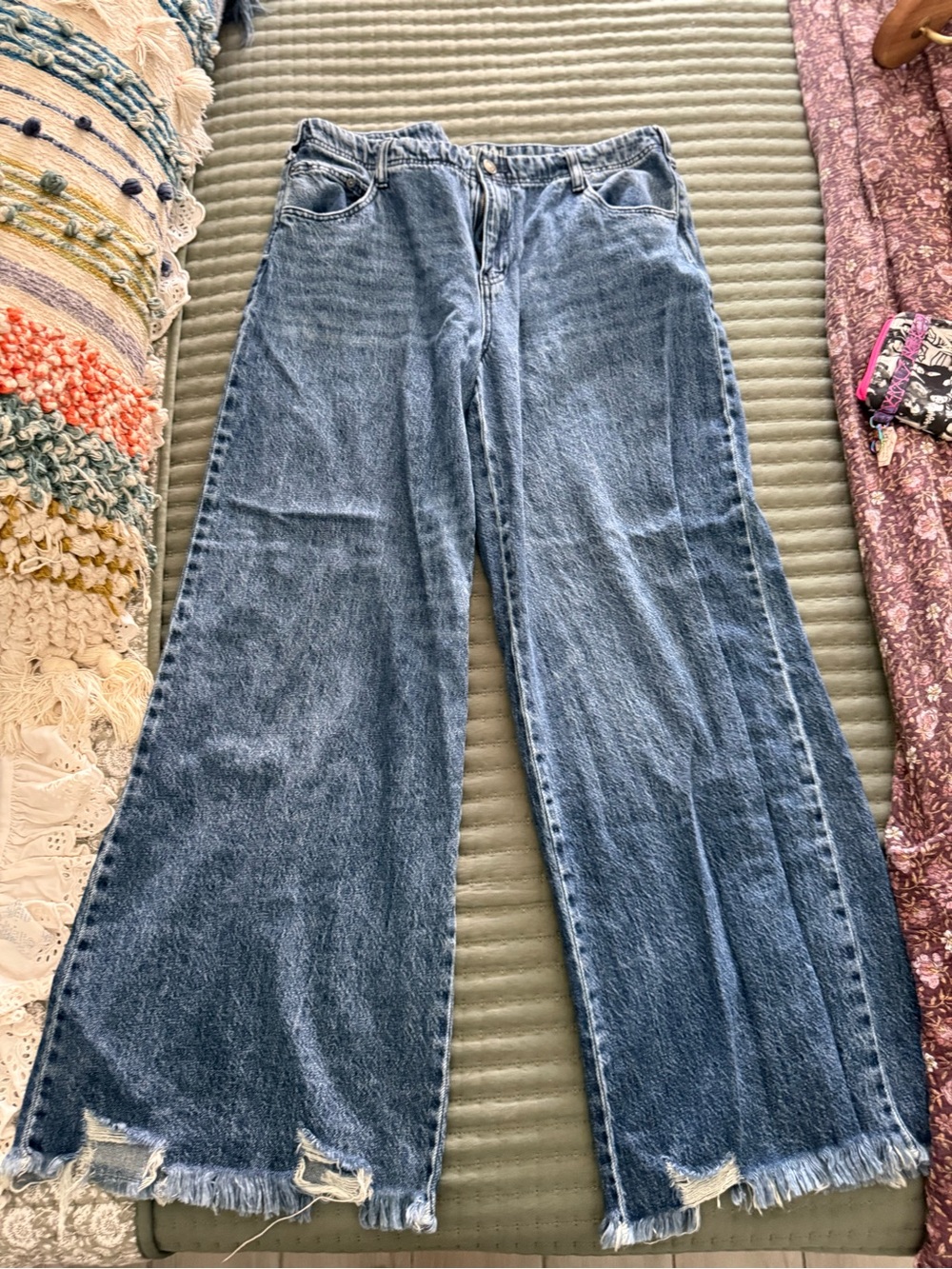 Rewash Wide-Leg Women’s Jeans in Light Blue Denim